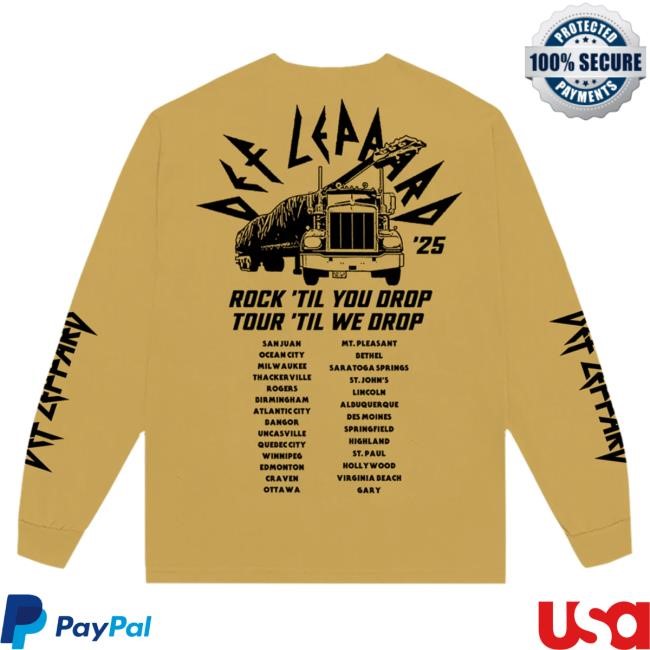 Official Def Leppard Merch Summer Tour 2025 L/S Tee