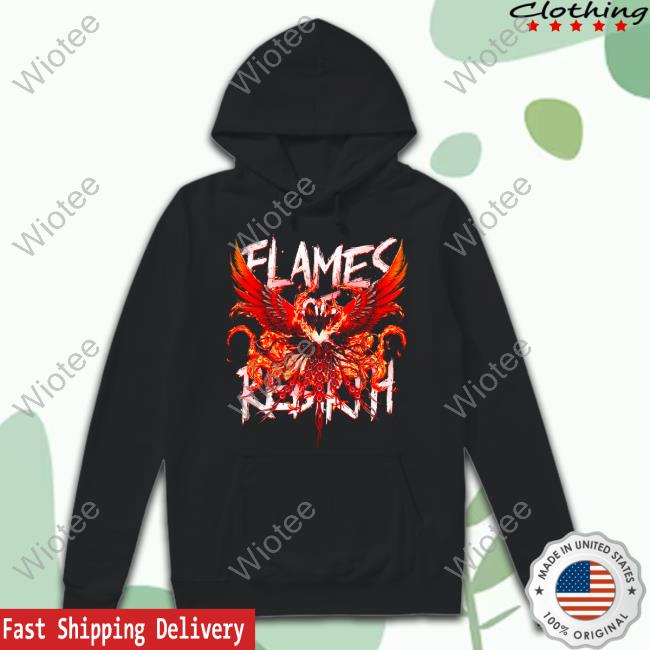 Official Amiami Merch XVI Flames Of Rebirth Shirt Final Fantasy XVI Flames Of Rebirth Tee Shirt