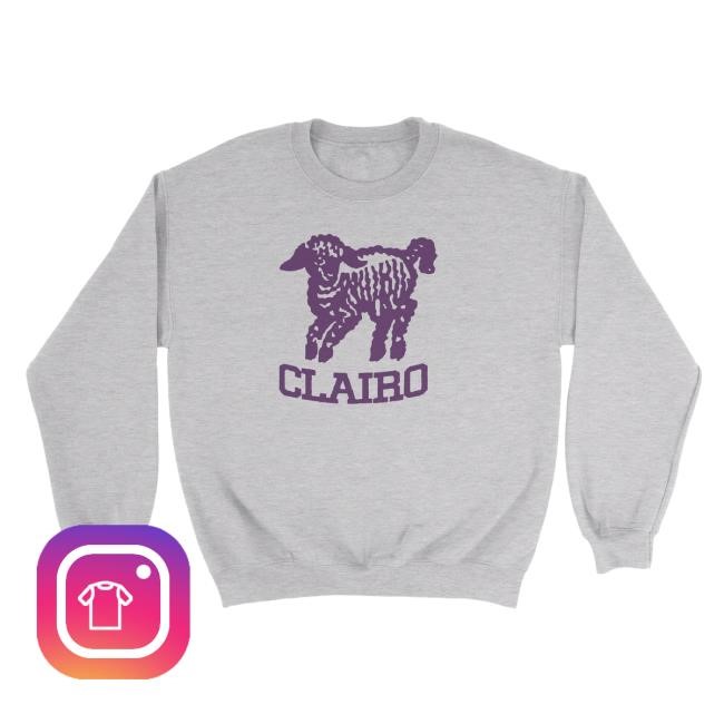 Clairo Official Merch Clairo Lamb 2024 Crewneck Sweatshirt Clairo Clothing Shop Apparel Clairo Band
