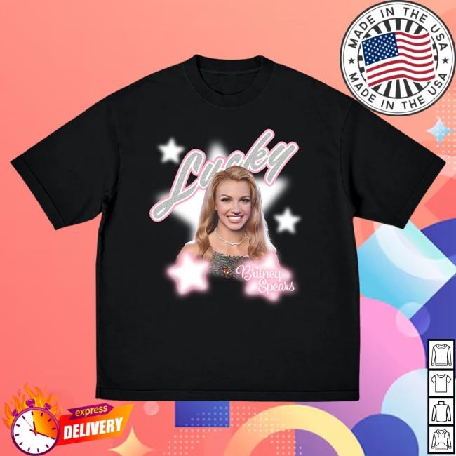 Official Britney Spears Merch Store Britney Spears Lucky Star Black Shirt BritneySpears Official Britney Spears Merch Store Britney Spears Lucky Star Black Tee BritneySpears