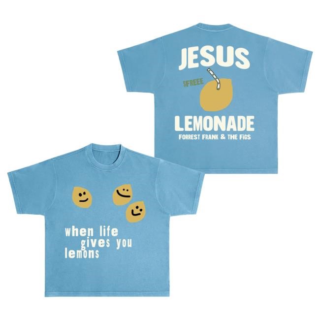Official Forrest Frank Merch Store Jesus Lemonade Blue Tee