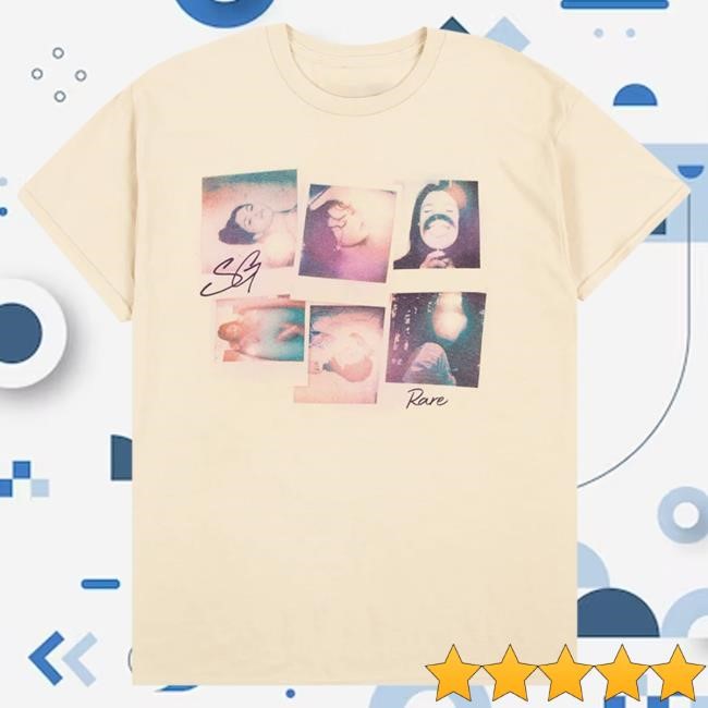 Official Selena Gomez Store Rare Polaroid Tee in Sand