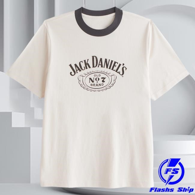 Official Abercrombie And Fitch Jack Daniel's Vintage-Inspired Graphic Top Shirt