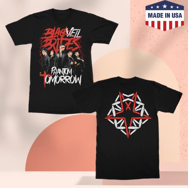 Official Black Veil Brides Merch Store Black Veil Brides Trinity Tour Phantom Popover Shirt Black Veil Brides Clothing Shop