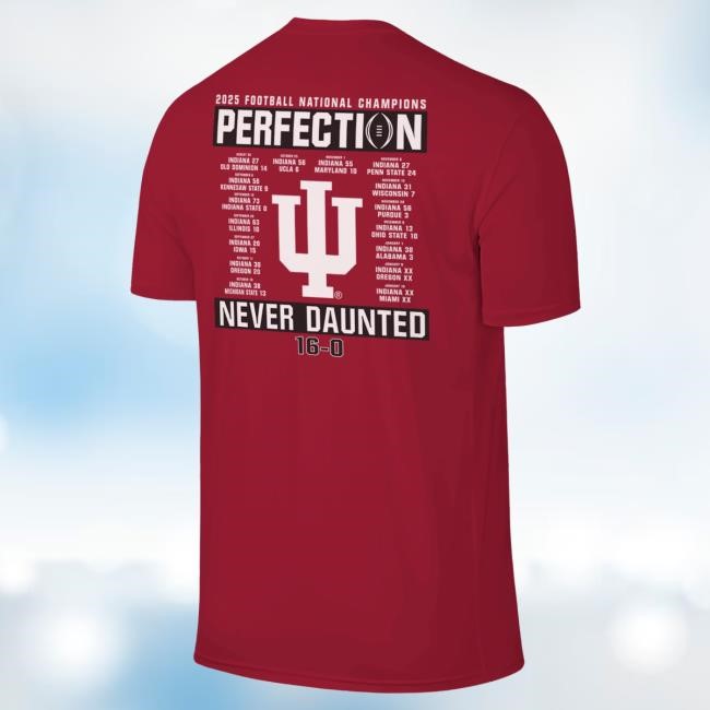 NCAA Football Indiana Hoosiers 2025 Schedule Victory Shirt Indiana Hoosiers NCAA Football Perfect Season Schedule Tee