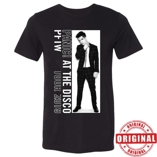 Official Panic! at the Disco Merch Store Panic! At The Disco White Block Photo Tour T-Shirt Official Panic! at the Disco Merch Store Panic! At The Disco White Block Photo Tour Tshirt