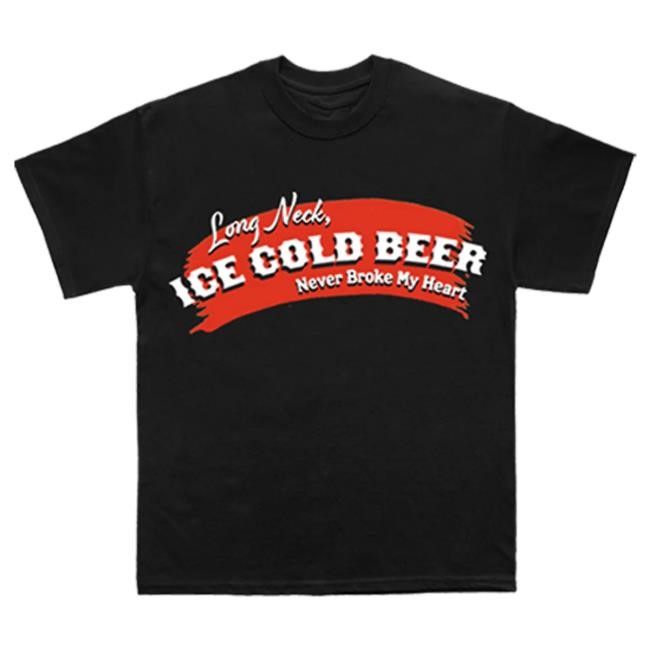 Official Luke Combs Concert Merch Beer Never Broke My Heart Tour Shirt