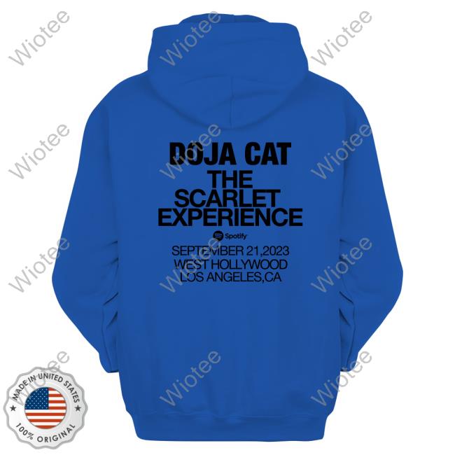 Official Doja Cat Merch Scarlet Launch Pop Up Tee Doja Cat The Scarlet Experience Hoodie