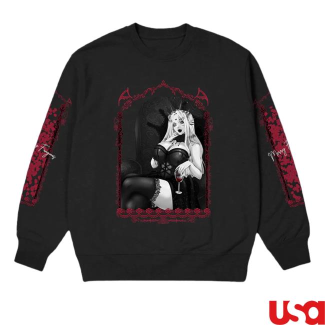 Official Vampykinz X Uwu Collab Merch Vampykinz Fangmas Hooded Sweatshirt