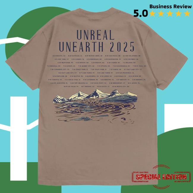 Official Hozier Merch Unreal Unearth 2025 Guitar Tour T Shirt