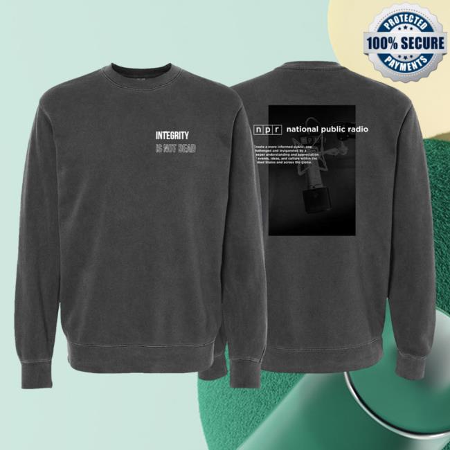 Official Npr Merch Store Shop Npr Integrity Black Crewneck Sweatshirt Shopnpr Apparel Clothing