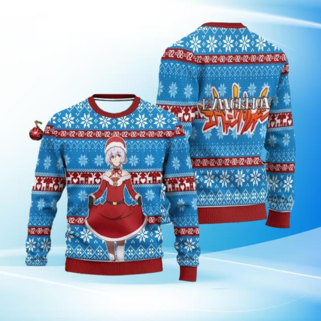 Official Evangelion Merch Shop Store Neon Genesis Rei Ugly Christmas Sweater