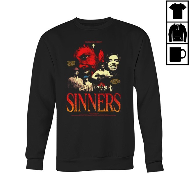 Sinners (2025) Sweatshirt Hoodie Jake In Colour Sinners (2025) Hoodie Sweatshirt Jake In Colour