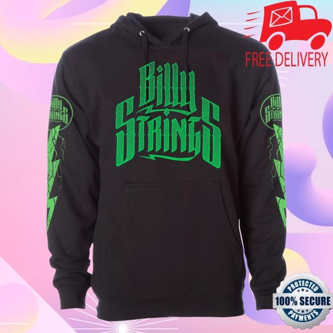 Billy Strings Merch Lightning Hooded Sweatshirt with Dates (Simon Walker)