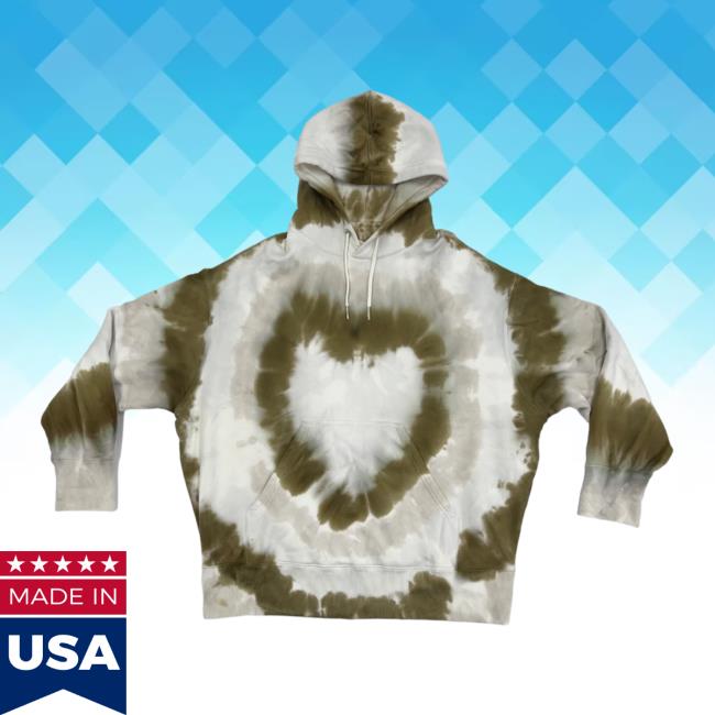 Official The Edit Ldn Givenchy Pre Loved Givenchy Tie Dye Hearts Hoodies Khaki Adn White