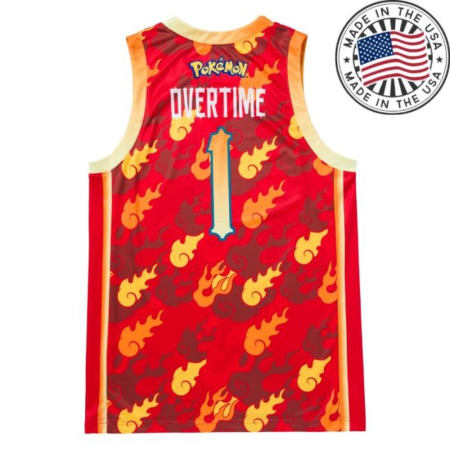 Official Overtime Tv Merch Store Shop OTE | Pokémon City Reapers Charizard Jersey Top Shirt OvertimeTv