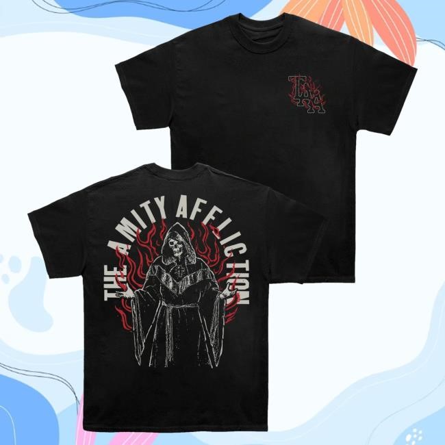 Official Amity Affliction Merch Store Amity Affliction Fire Reaper Black Shirt 2024 Official Amity Affliction Merch Store Amity Affliction Fire Reaper Black Shirts