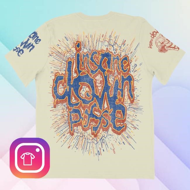 Official Icp Merch Insane Clown Posse "Bang Bang Posse" Top Shirt In Natural