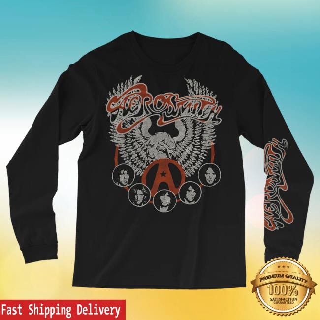Official Aerosmith Wings Long Sleeve Shirt