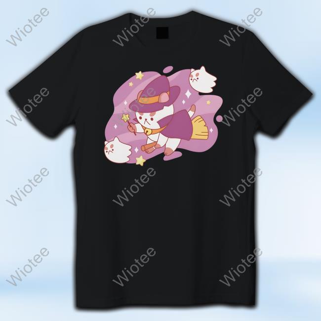 Witchy Puppycat Halloween Tee Shirt
