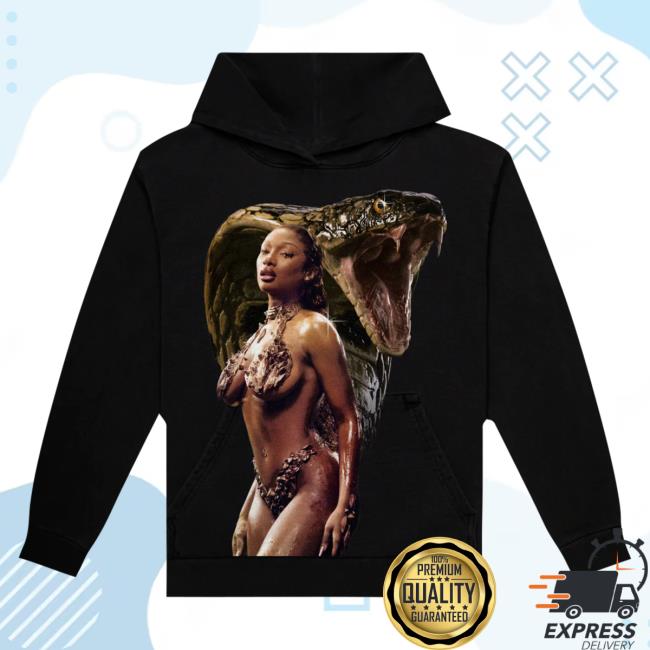 Official Megan Thee Stallion Merch Store Cobra Cover Crew neck Sweatshirt Black Megan Thee Stallion Clothing Shop MeganTheeStallion