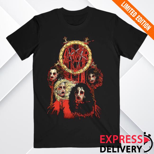 Slayer Clothing Store Shop Merch Spiked Heads Hot Shirt