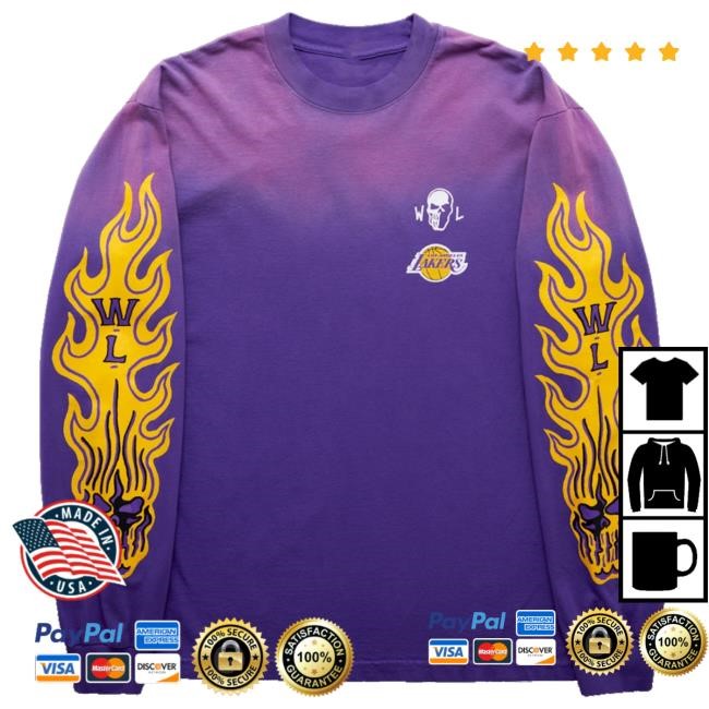Los Angeles Lakers Long Sleeve Shirt | Warren Lotas Official Warren Lotas Merch Shop Los Angeles Lakers L/S Tee | Warren Lotas