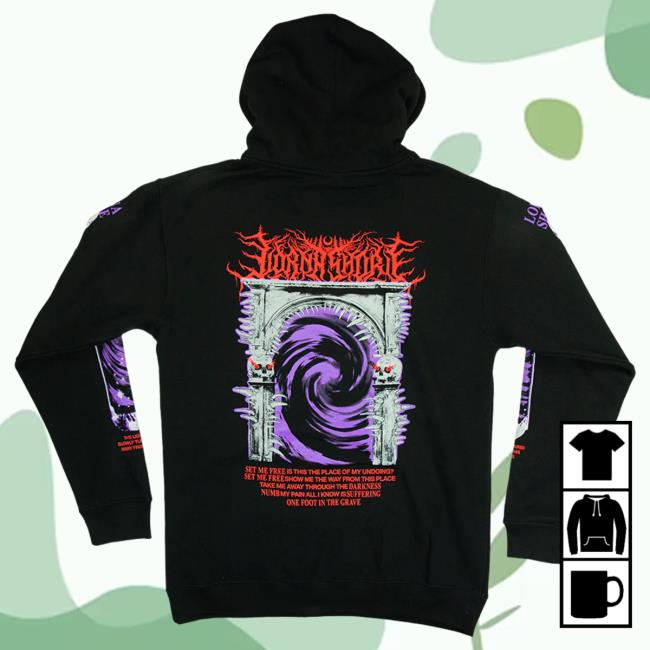Official Lorna Shore Merch Store Lorna Shore Gate Pullover Sweatshirt Black LornaShore Official Lorna Shore Merch Store Lorna Shore Gate Hoody Black LornaShore