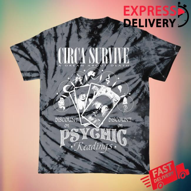 Official Circa Survive Psychic Readings Tee Shirt Tie Dye Circasurvive