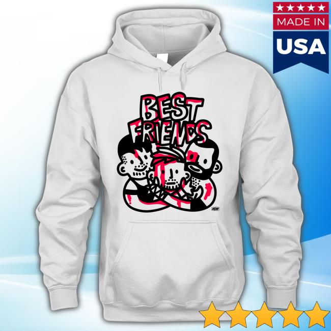 ShopAEW Best Friend Long Sleeve T Shirt Blood Brothers Best Friend Tee Shirt