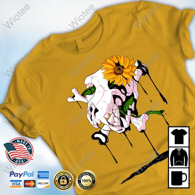 Sunflower Skull T-Shirt Sunflower Skull Tee Shirt