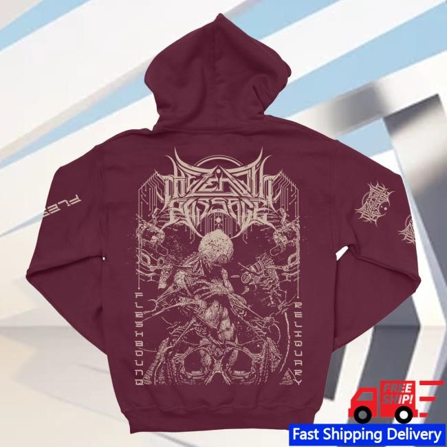 Official IndieMerchStore The Zenith Passage Fleshbound Reliquary Pullover Hoodie Maroon Indie Merch Store