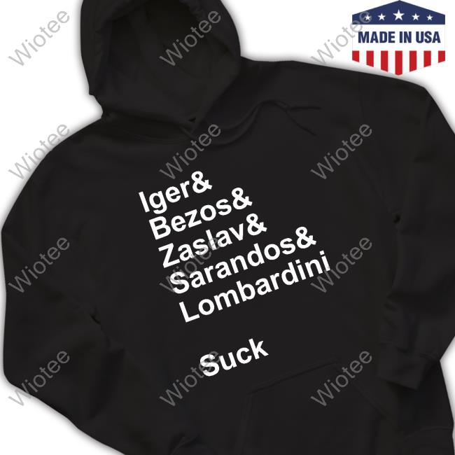 Official Eric Haywood Jon Sherman Iger & Bezos & Zaslav & Sarandos & Lombardini Suck Tee