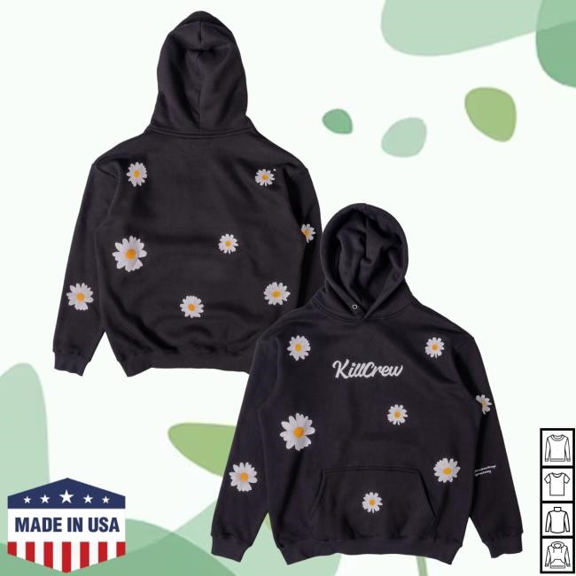 Official Kill Crew Oversized Lux "Daisy" Popover Hoodie - Black KillCrew