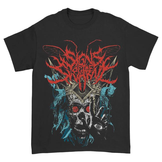 Official Indie Merch Store Signs of the Swarm Skeleton Priest Popover Shirt Indiemerchstore