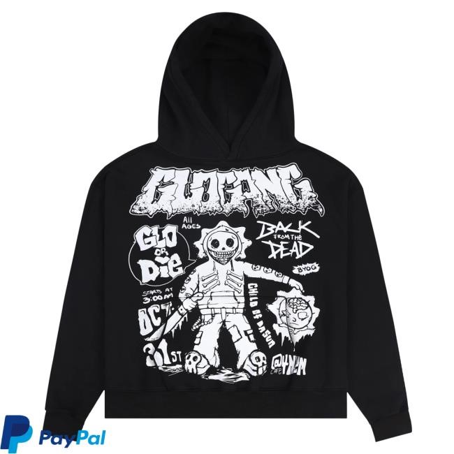 Official Glo Gang Merch Store Glo Gang BFTD Party Popover Hoodie (Black) GloGang