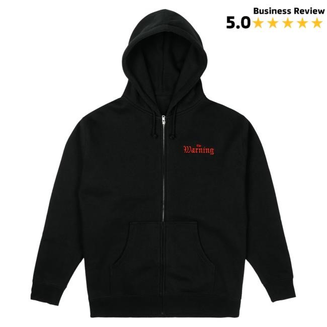 Official The Warning Merch Store The Warning Keep Me Fed Embroidered Zip Up Hoody The Warning Clothing Shop