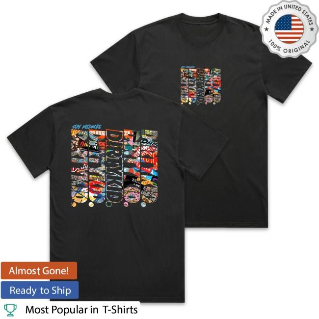 Official Dirty Kid Merch Logos Tee - Black Official Dirty Kid Merch Logos New Shirt - Black