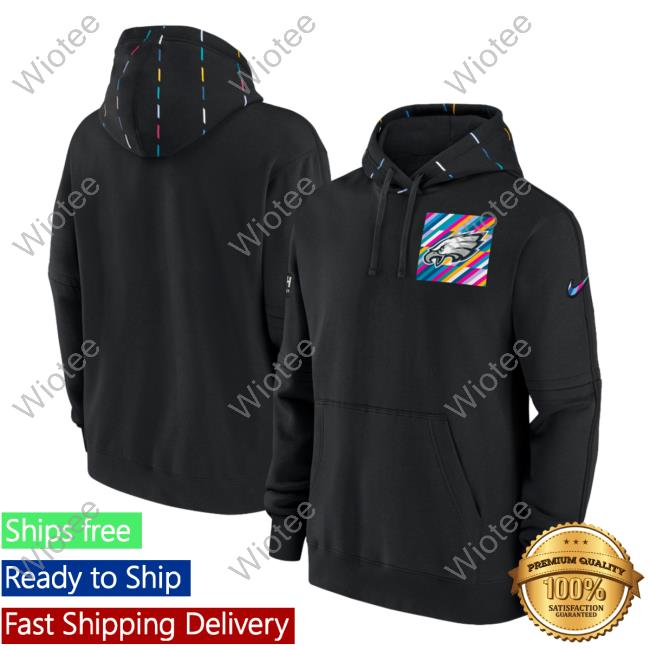 Official PhiladelphiaEagles Clothing Merch Store Shop Black Philadelphia Eagles 2023 Crucial Catch Club Hoodie 3D
