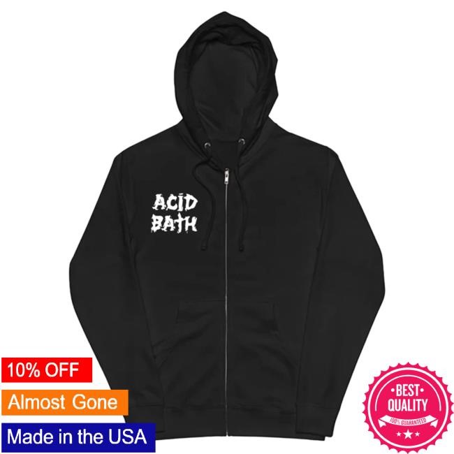 Official Acid Bath Merch Store Cheap Vodka Zip Up Hooded Sweatshirt