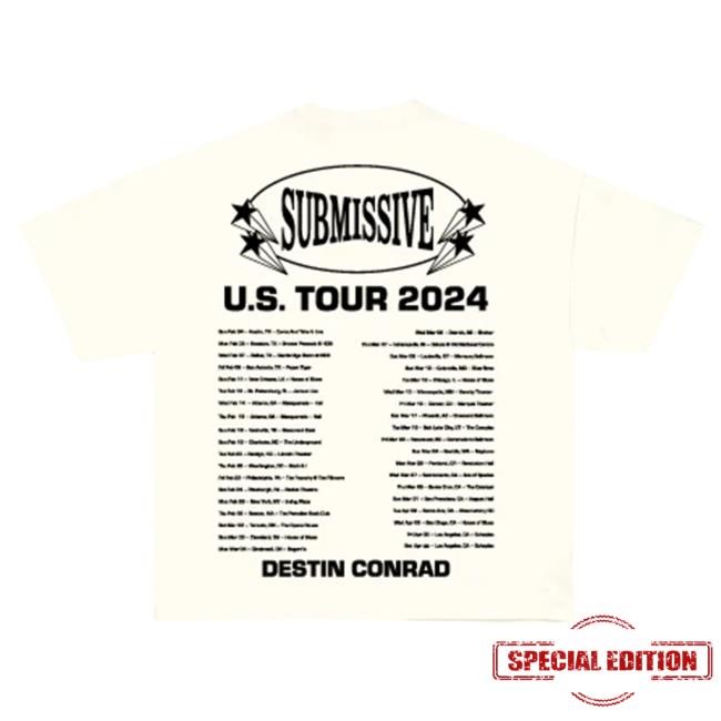Official Destin Conrad Store 2024 SUBMISSIVE TOUR Top Shirt DestinConrad Official Destin Conrad Merch Store 2024 SUBMISSIVE TOUR Hot Shirt DestinConrad