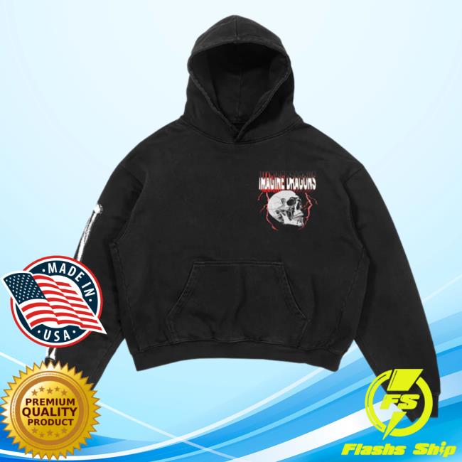 Imagine Dragons Merch Bones Skull Hooded Sweatshirt