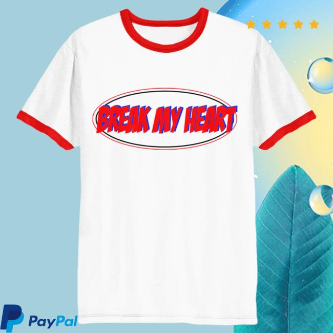 Official Dua Lipa Merch Store Shop DuaLipa Break My Heart Ringer Tee Dua Lipa Clothing Shop