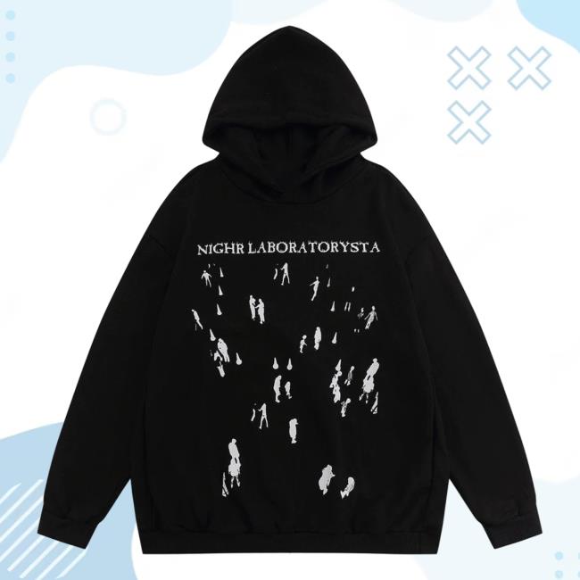 Official Aelfric Eden Clothing Merch Store Aelfric Eden Shadow Print Attractive Hoodie Black AelfricEden