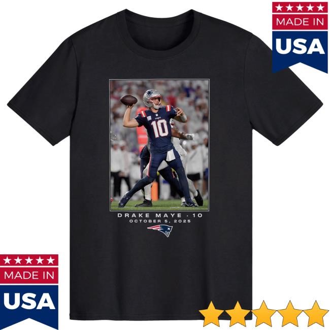 Drake Maye New England Patriots NFL Football NFL Big Tall Top Official NFL Football NFL New England Patriots Drake Maye Shirt