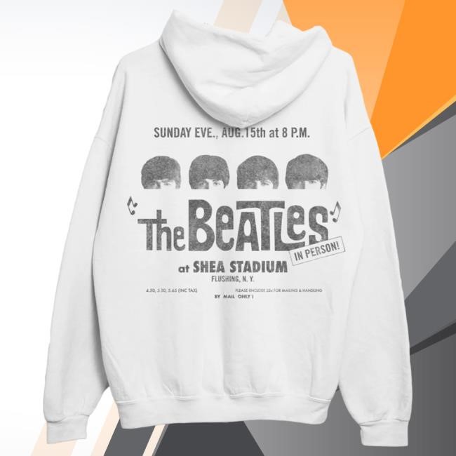 Iconic Shea Stadium Anniversary White Hoodie From The Beatles The Beatles Celebrate History With This White Anniversary Hoodie