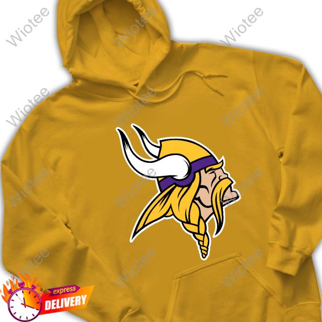 Minnesota Vikings Logo Hoody Official Jake Reed Minnesota Vikings Hoody