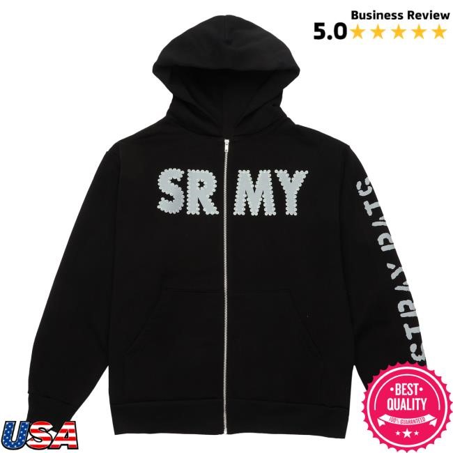 Official Stray Rats SRMY Glitter Zip Hood Official Stray Rats SRMY Glitter Zip Hoodie