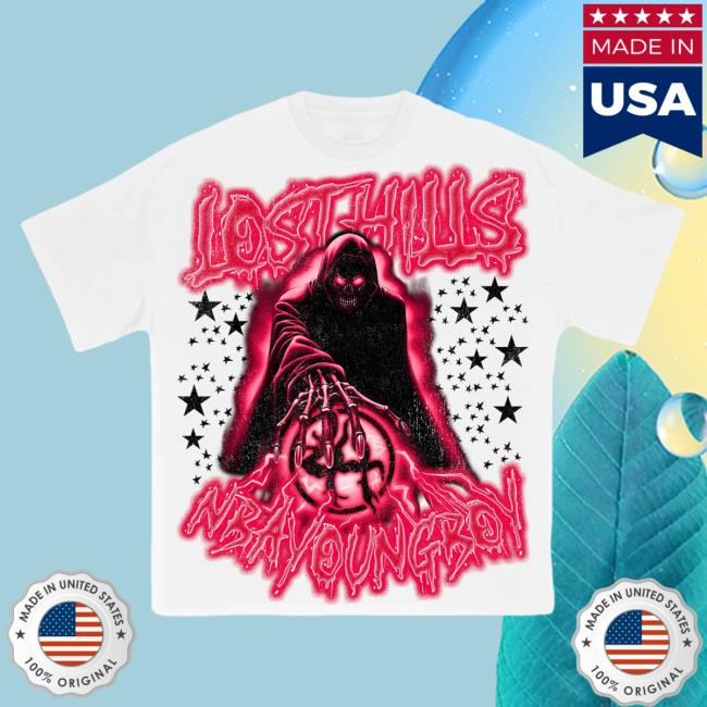 Official Lostinthehills x Youngboy Lost In The Hills Lh Reaper - White Popover Shirt