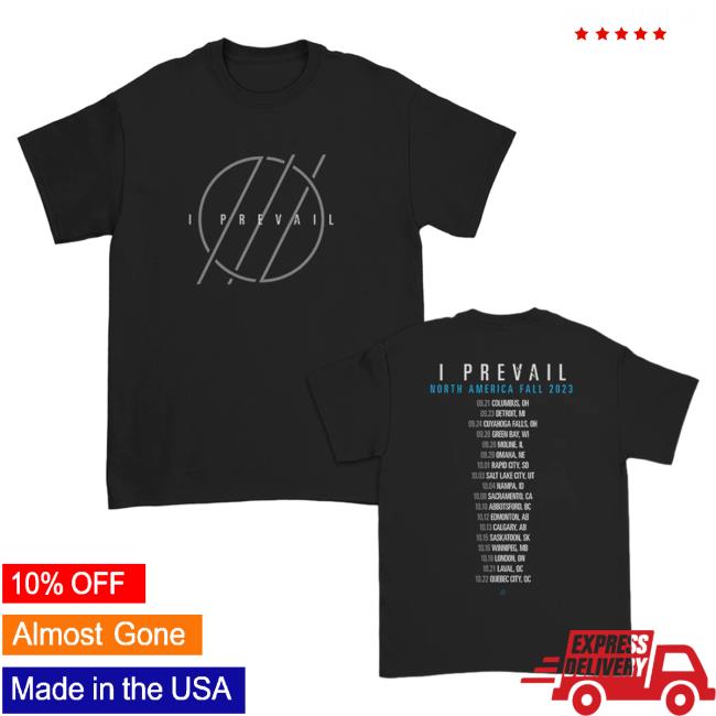 Official I Prevail Merch Store I Prevail North America Fall 2023 Tee (Black) Prevail Apparel Clothing Shop IPrevail